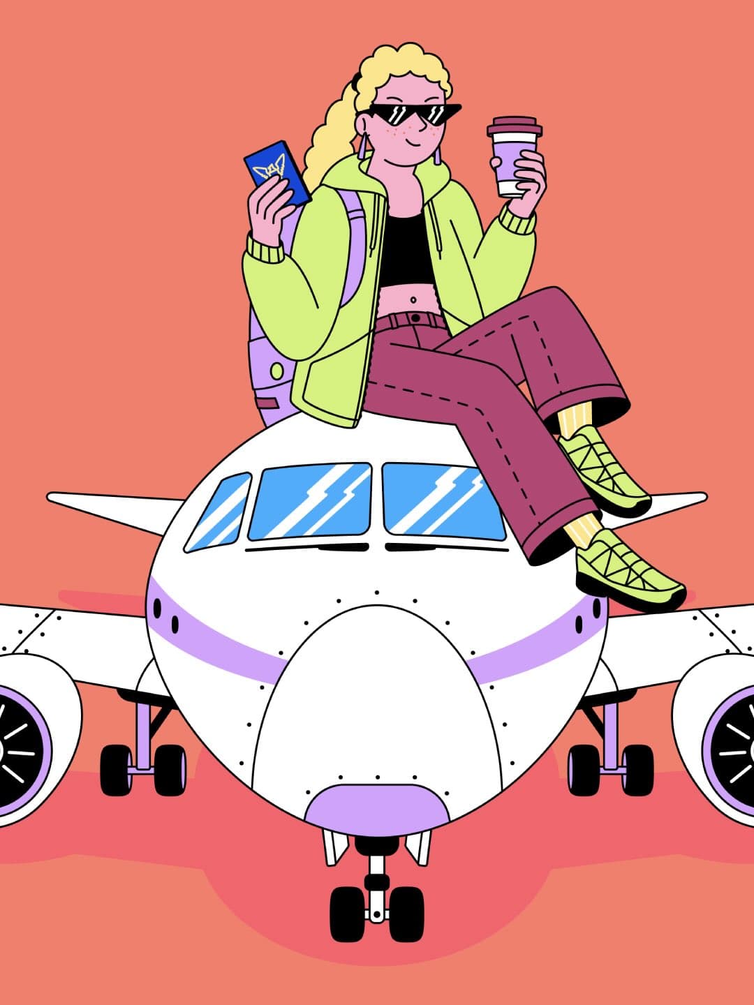 Nico189 Illustrated a Gen Z Take On Travel for Los Angeles Times