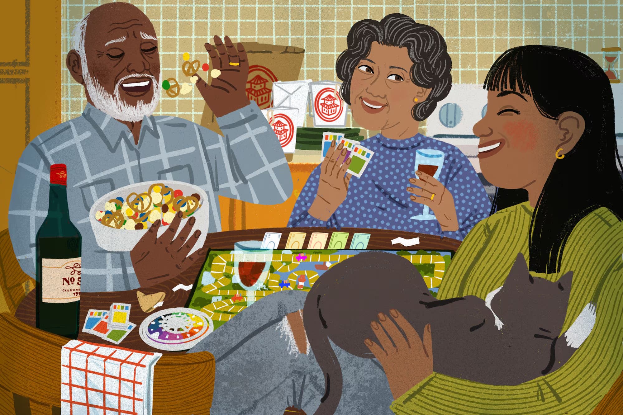 How do you illustrate an adult child living at home?