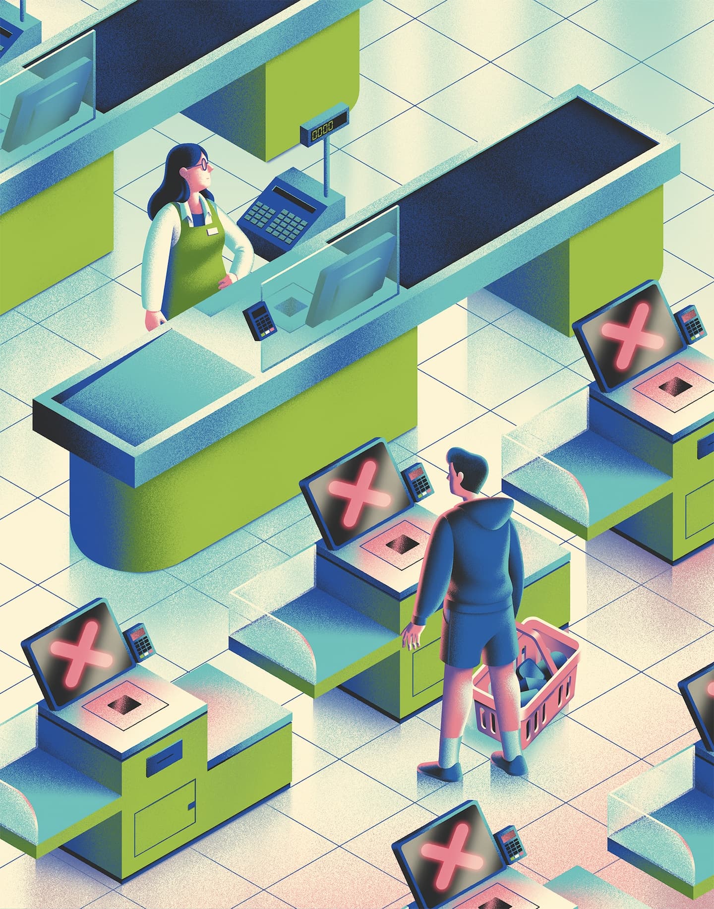 Adrián Astorgano Captures that Awkward Moment at the Self-Checkout for The Washington Post